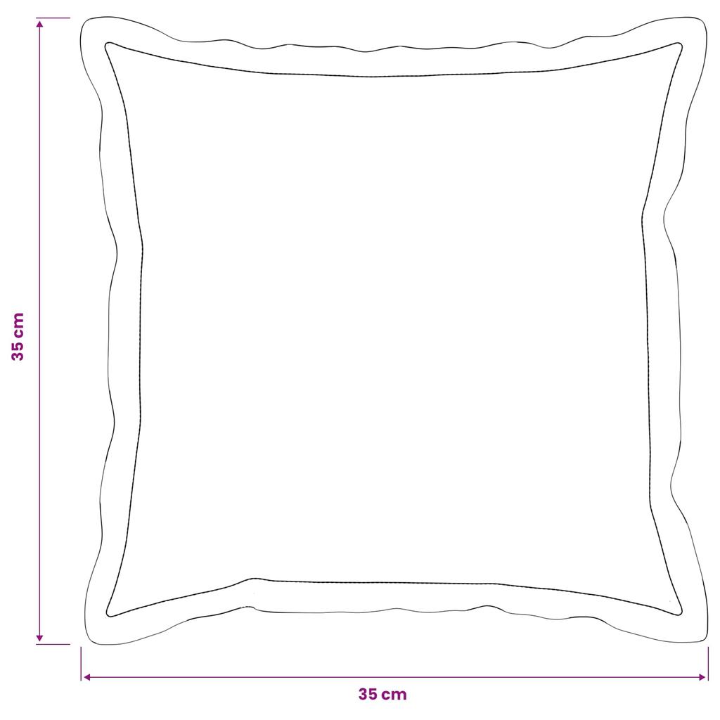 Cushion Cover 2 pcs HOUTEN White 35 x 35 cm Faux Linen