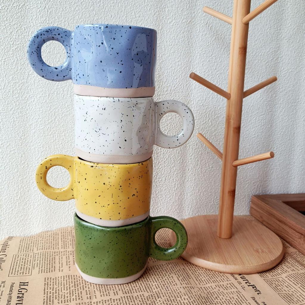 Керамическая кофейная кружка 280 мл, уникальная нестандартная термостойкая универсальная емкость для напитков, износостойкая кружка для любителей латте и молока для домашнего офиса, бара