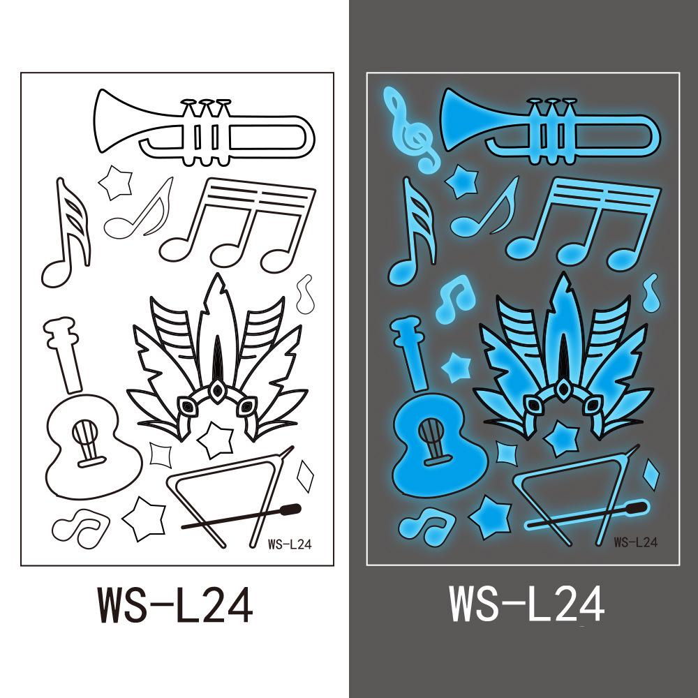 Синие светящиеся тату-наклейки для вечеринок в ночных клубах и на музыкальных фестивалях