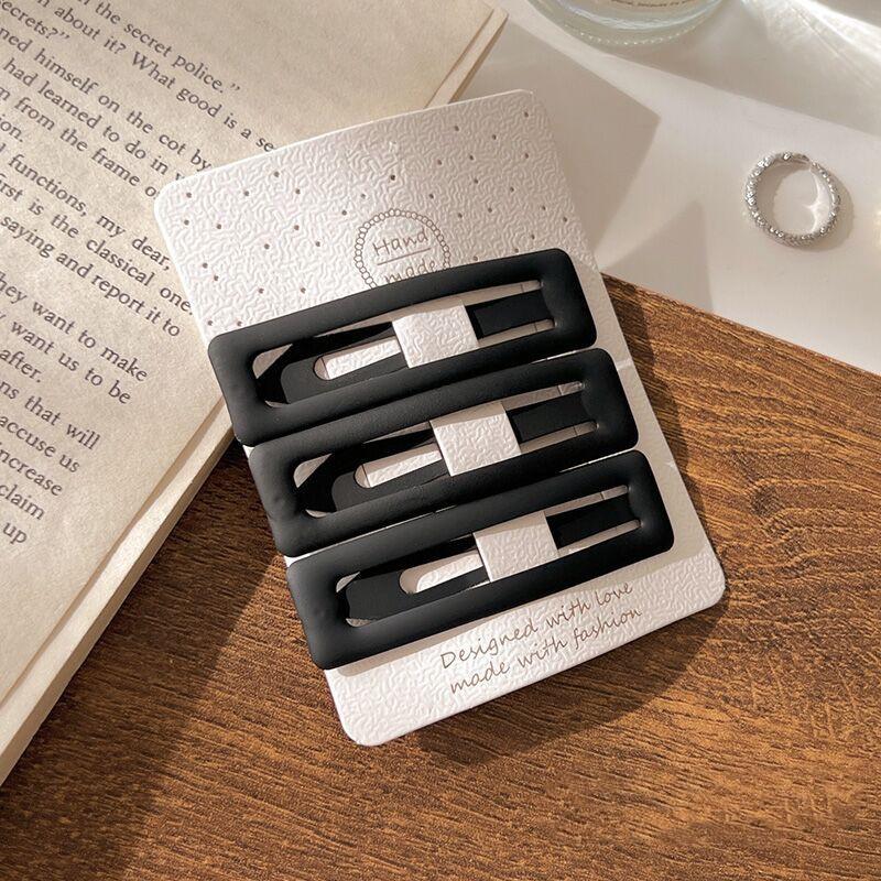 3 шт., матовые заколки для девочек, овальные, треугольные и квадратные заколки для волос со звездами для детей, заколки для волос, заколки для волос Click Clack