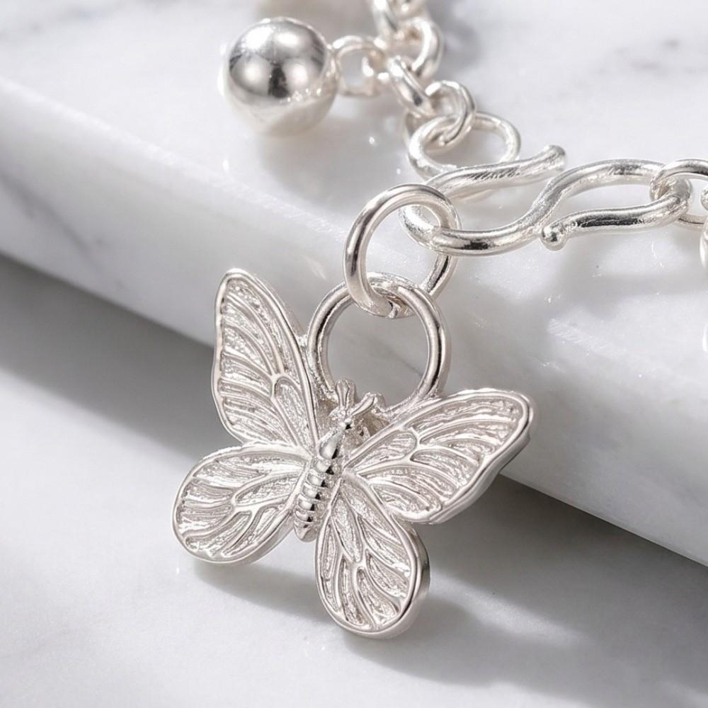 Light Luxury Beaded Bracelet Sweet Simple Bracelet Bangle Butterfly Pendant Bracelet Daily