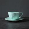Retro Ceramic Cup Mug Style Simple Afternoon Tea Cup Creative Coarse Pottery Coffee Cup Saucer Set