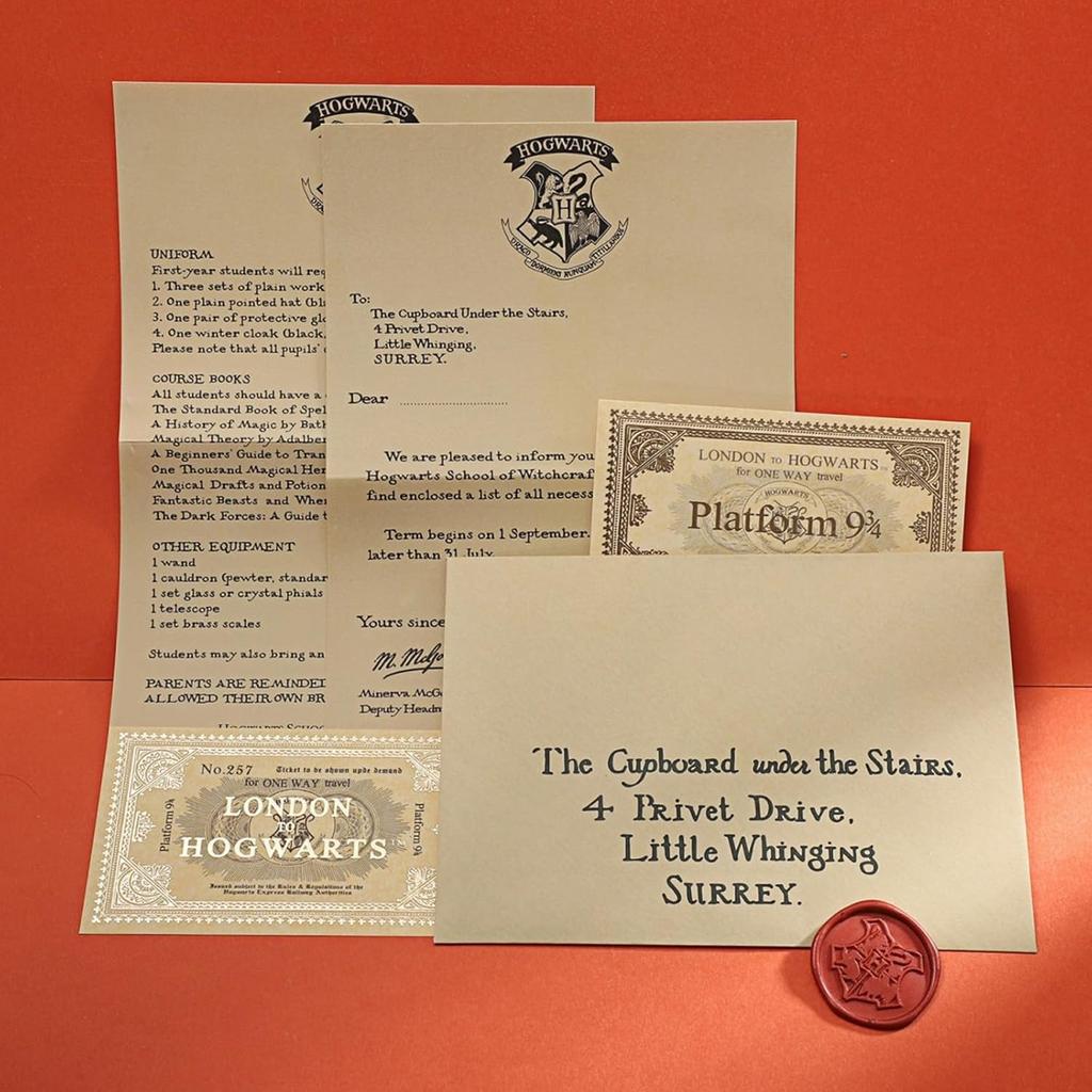 Harry Potter Map Hogwarts Admission Guide Replica Set Envelope Notebook Miscellaneous Goods Gift Decoration Christmas Birthday Gift Event Marauder's