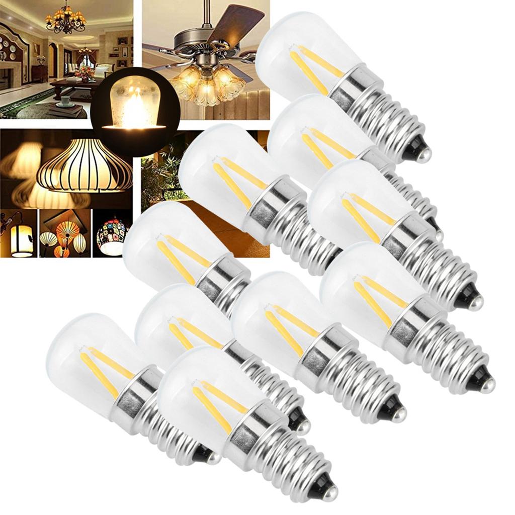 E14 Короткие нитевидные лампы 1.5W AC110V Лампочка люстра потолочный светильник аксессуар теплый белый