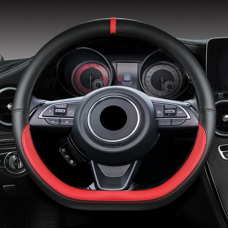 Microfiber Leather D Shape 38cm Car Steering Wheel Cover for Suzuki Swift 2017 2018 2019 2020 2021 2022 Sport Auto Accessories