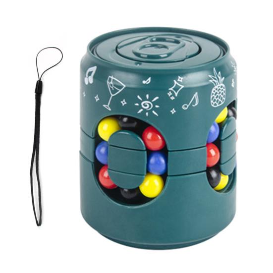 Вращающаяся красочная игрушка в виде банки с фасолью, снятие стресса, образовательная головоломка для мозга, сенсорная бусина, банка для напитков, головоломка, игрушка-непоседа, подарок для детей и взрослых