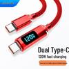 Crystal Shine 120 Вт Быстрая зарядка Двойной Type-C Кабель для Apple & Huawei 15/16, 6A
