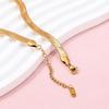 High End Gold Plated Stainless Steel Snake Chain Bracelet Anklet for Women  Jewelry 6mm