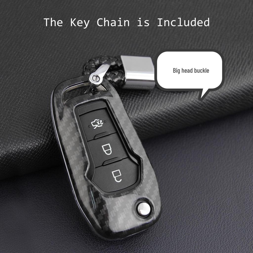 Ford Car Key Shell - Fits Ranger, Mondeo, F150, Carbon Fiber Design