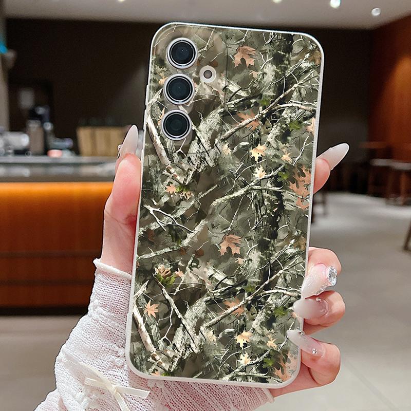 Чехол для телефона с узором Цветочное дерево Для Samsung Galaxy S26 S25 S24 S23 Ultra S22 Plus S25 FE Edge Мягкий силикон Кожаная текстура Чехол