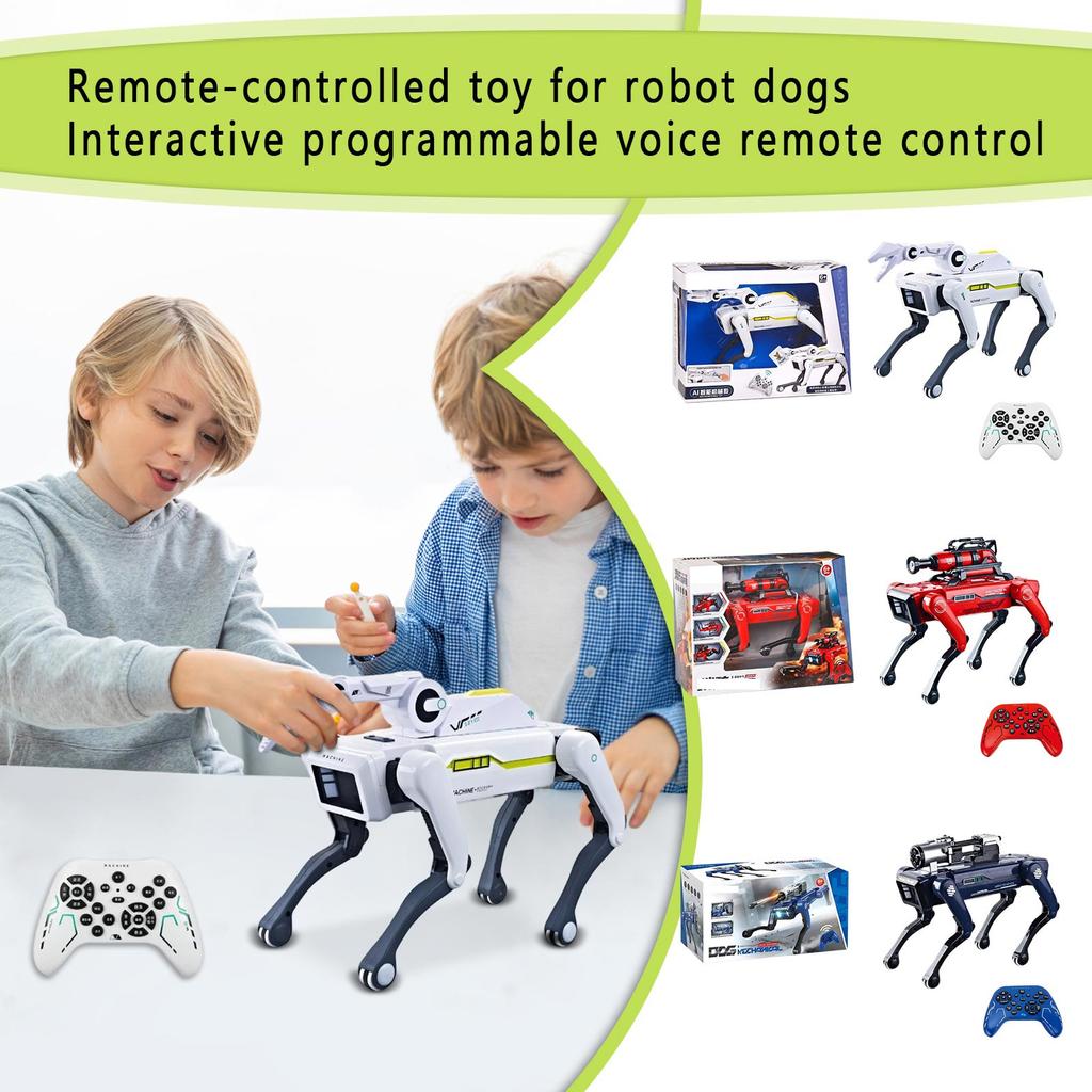 Интерактивная игрушка-робот-собака с дистанционным управлением, программируемым голосовым управлением, отличный подарок на день рождения для мальчиков и девочек.