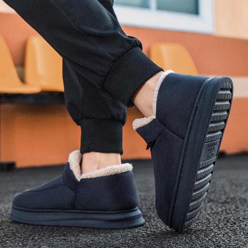 Новые зимние меховые женские туфли Теплые мужские туфли Уличная плюшевая обувь Домашняя обувь Нескользящая мягкая обувь на платформе Домашняя обувь