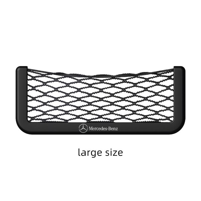 XUY2   1Pcs Car Storage Net Pocket Mesh Organizer Accessories For Mercedes Benz AMG Smart W205 C300 W203 W206 W108 W124 W126 W140 W168