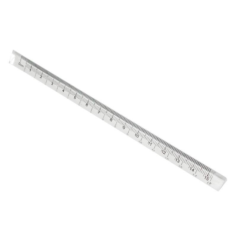 15cm Acrylic Three Edges Straight Ruler Transparent Clear Scale for Drawing Measure Tools