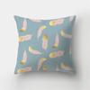 45x45cm Sea Blue Alphabet Pillowcase Pineapple Leaf Plant  Sofa Office Seat Car Cushion Cover Home Decor