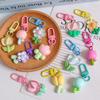 Cute Cartoon Colorful Flower Keychain Pendant Rope Decoration Bag Decoration New Pendant Keyring