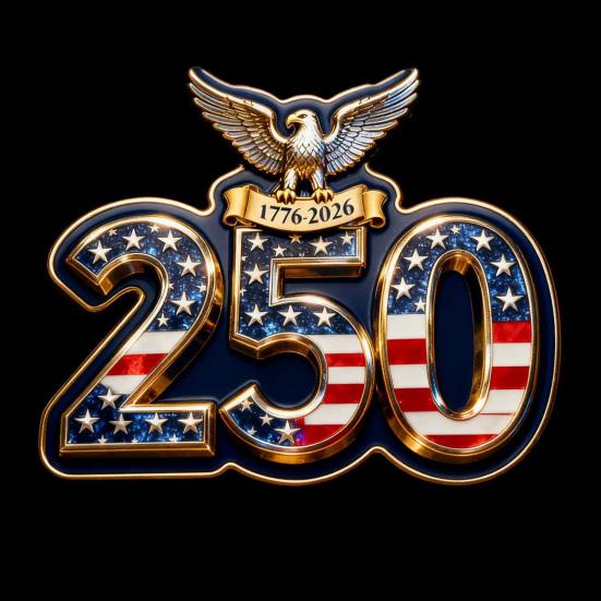 4Pcs/Set America 250th Anniversary Decoration 2D Flat Acrylic Pendant 1776 To 2026 Commemorative Hanging Ornament for Xmas Tree Door Car