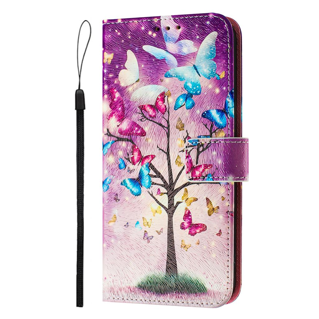 Butterfly Tree Luxury Painted Leather Case Wallet Book Style Cover for Oppo A72/A52/A92 4G,A36 4G,Reno 8/9,Realme 8/9/10/11/12...