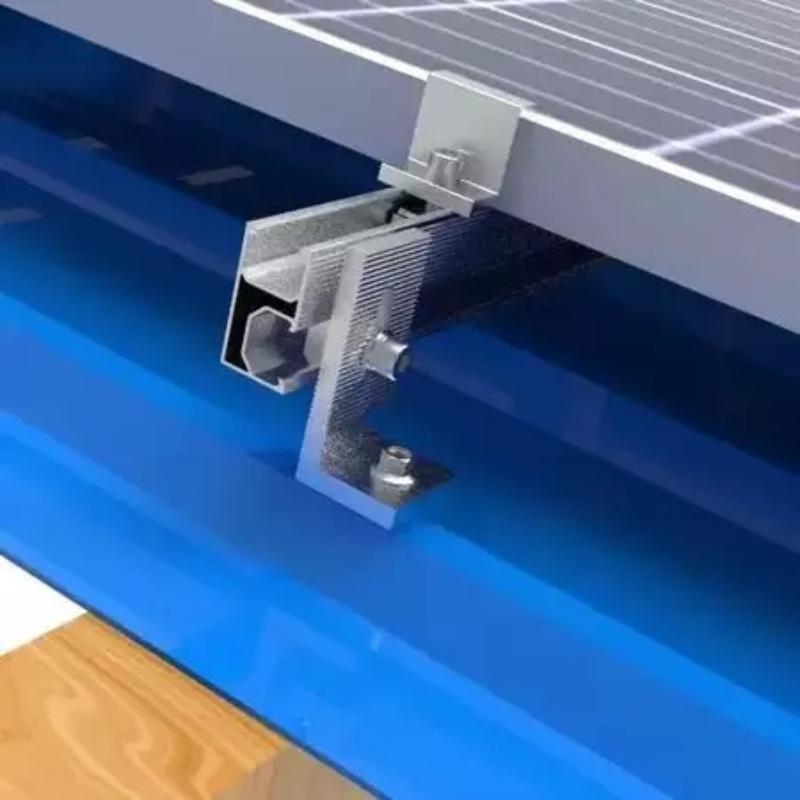 L Foot Solar Panel Mount Bracket DIY Friendly Aluminum Easy Assemble L Shape Holder for Home PV Rail Support Installation