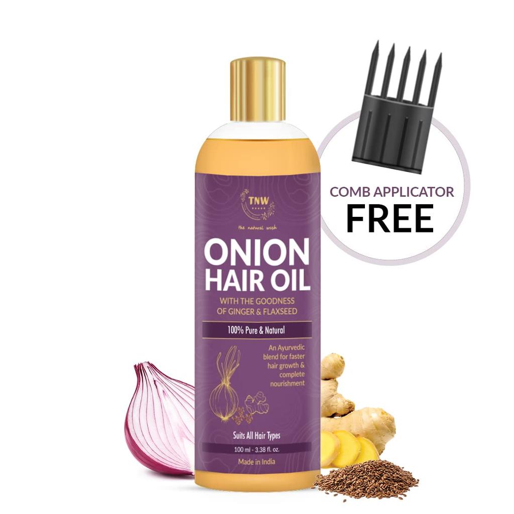 TNW-The Natural Wash Onion Hair Oil for Strong & Healthy Hair With Black Seed Oil Extracts | Onion Oil Prevents Hair Fall 100 Ml