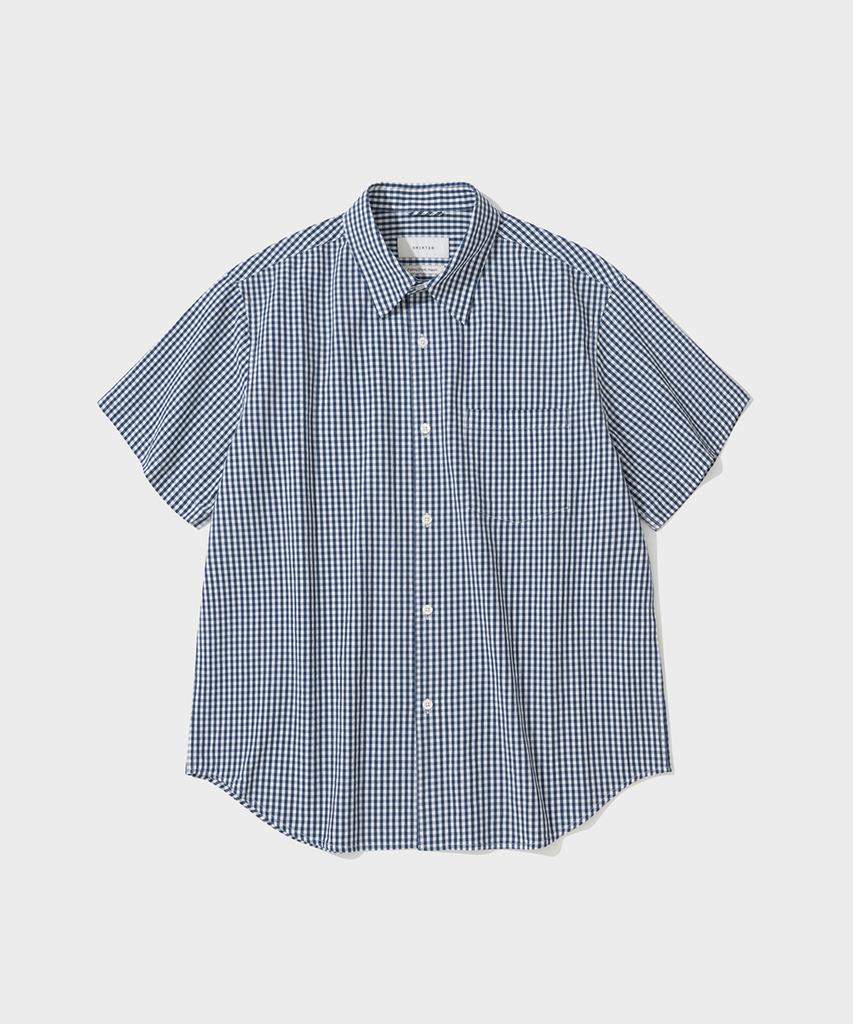 SHIRTER Ice Cotton Gingham Check Shirt (Blue)