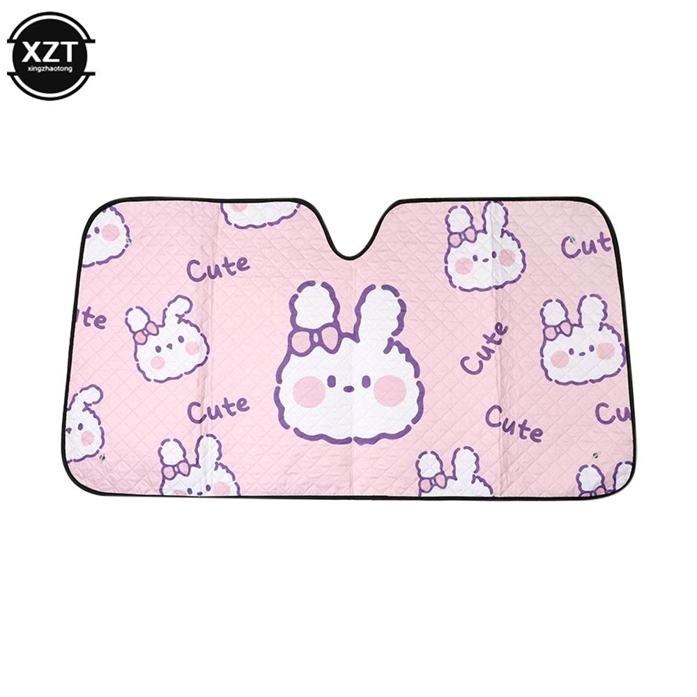 Летний мультяшный автомобильный солнцезащитный козырек на лобовое стекло, мультяшные автомобильные аксессуары, солнцезащитный козырек, защита от солнца, автомобильное украшение для мужчин и женщин