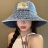 Ретро шляпа рыбака с широкими полями, солнцезащитная, защита от солнца, шляпа-ведро из мягкого денима, женская
