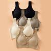 Женский бюстгальтер, бесшовный эластичный плечевой ремень, чистый цвет, беспроводная передняя застежка на пуговицах, хорошая воздухопроницаемость, высокая эластичность
