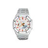 CASIO Customized watch modified series waterproof luminous Quartz Steel Strap same style for men and women white dial JinJuBingSha(QuanDuanZaoYin)