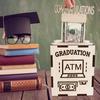 Yousheng Wooden Graduation Money Gift Box ATM Cash Container Piggy Bank Congratulation Card Holder Money Saving Jar Grad Party Desktop Decoration