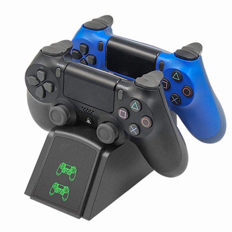 For PS4 Controller Fast Charging Dock Station Dual Charger Stand with Status Indicator for Play Station 4/PS4 Slim/PS4 Pro