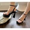 Мода Новый Стиль Популярные Узкие Ремешки Платформа Женские Сандалии Обувь Мода Открытый Носок Летние Высокий Каблук Вечеринка Платье Женские Сандалии Обувь