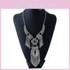 Ethnic Style Simulation Gemstone Decoration Women Necklace With Tassel Design For Boho Fashion Enthusiasts
