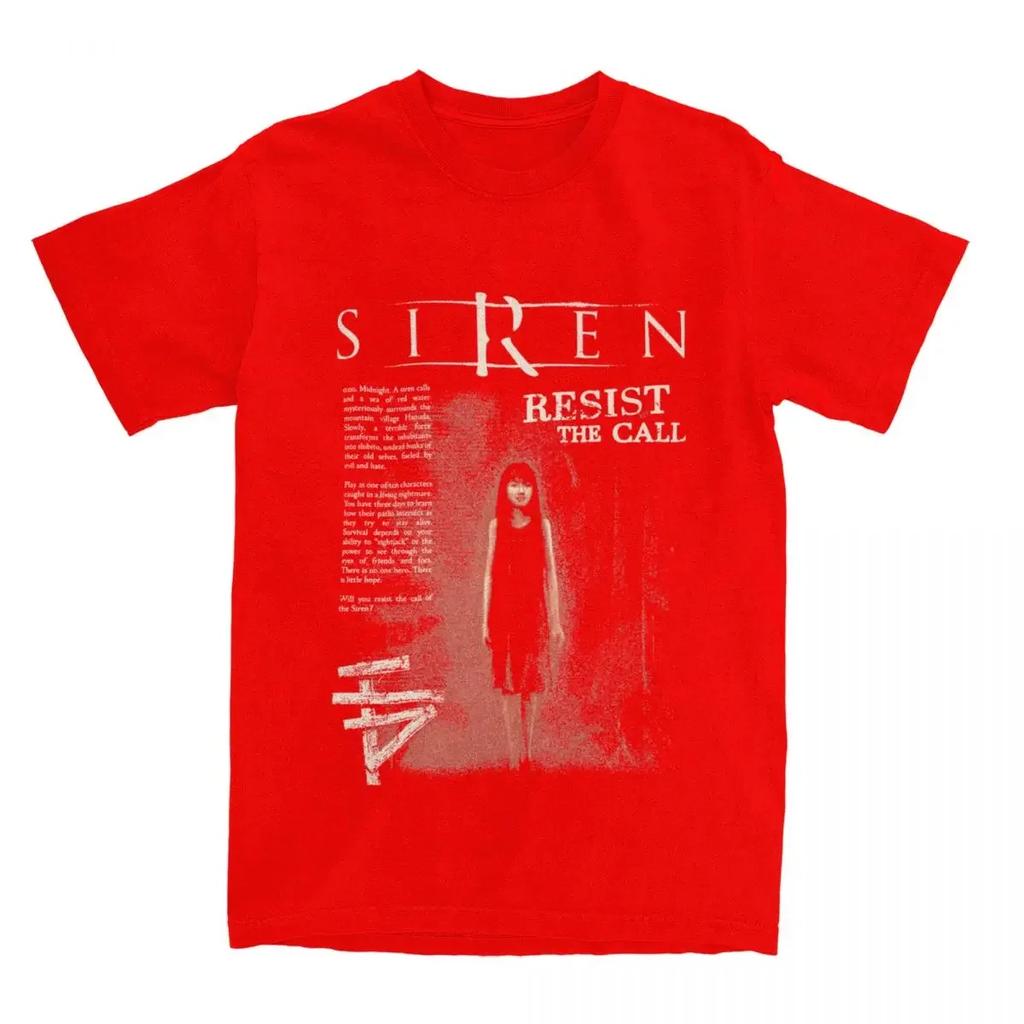 Fun Silent Hill SIREN Resist The Call T-Shirts Crewneck Cotton T Shirts Short Sleeve Tees 4XL 5XL 6XL Clothing