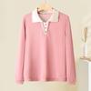 Hengyuanxiang Women's Elegant Embroidered Long-Sleeve Knit Base Layer