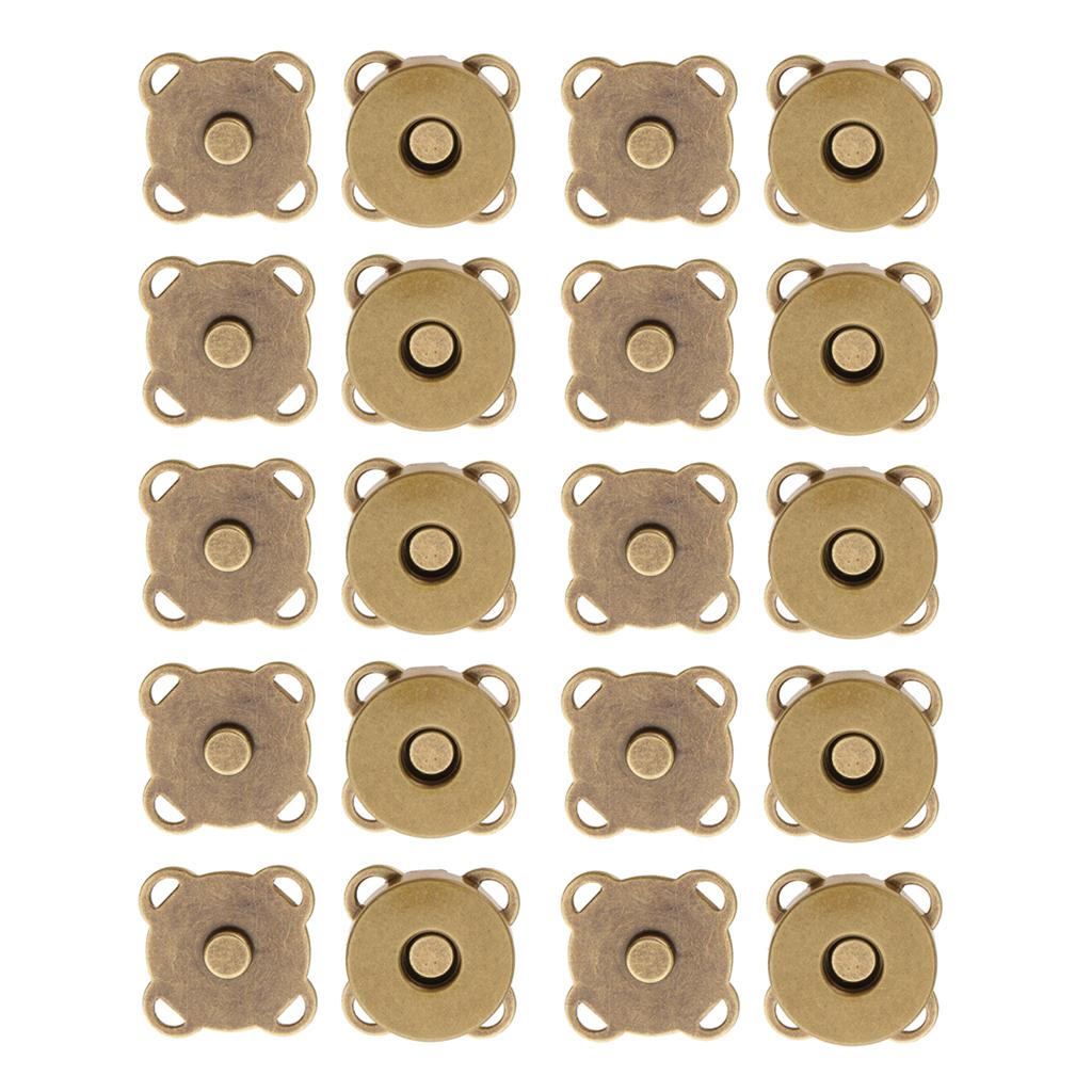 Магнитные застёжки для сумок диаметром 18 мм, 10 штук в наборе