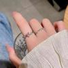 Y2K стильные сверкающие розовые кольца с цирконом для женщин, пары, корейские модные кольца с сердечками и звездами, геометрические украшения для свадебной вечеринки