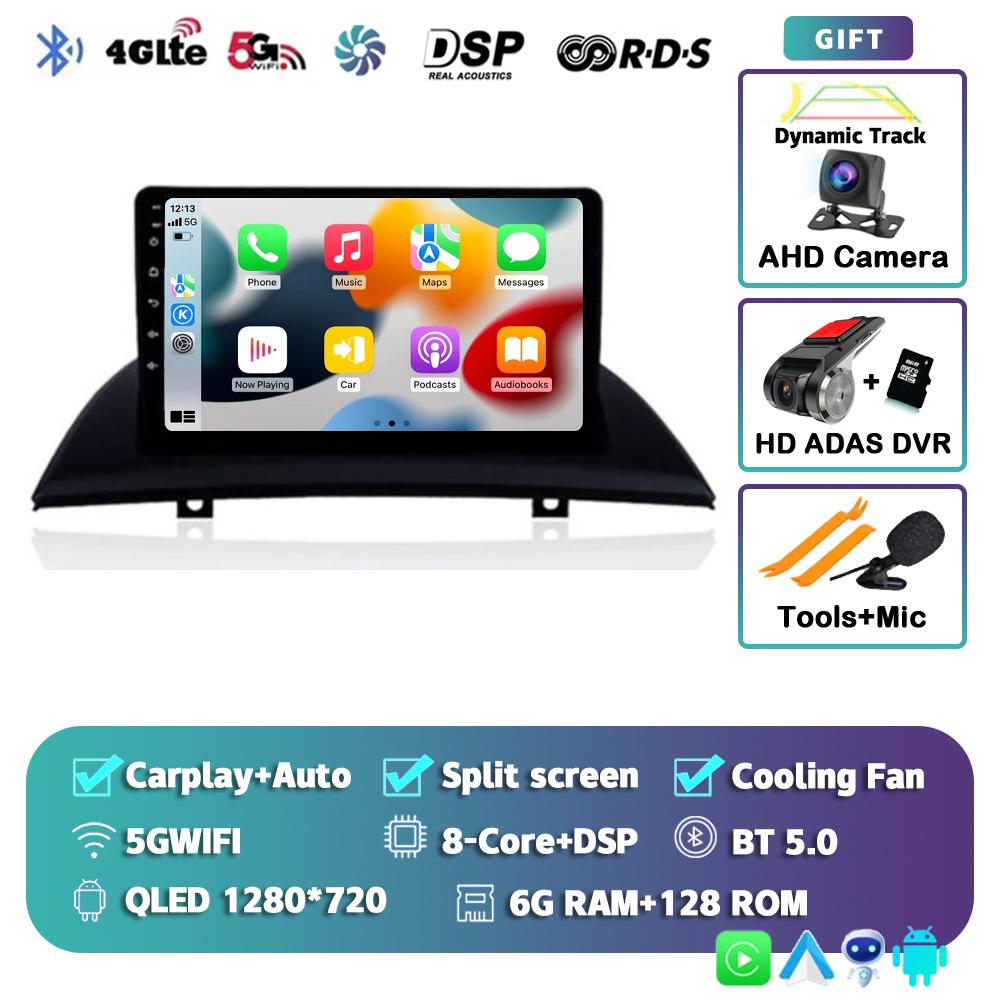 Android 14 Carplay Auto WIFI+4G автомобильное радио для BMW X3 E83 2004 - 2012 Мультимедиа GPS Видеоплеер Стерео 2din DSP Головное устройство Аудио