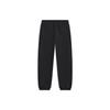 Li Ning CF Suo Solid Color Mid Waist Fleece Cuffed Knitted Sports Pants Women Pants Black AKLTB02-1