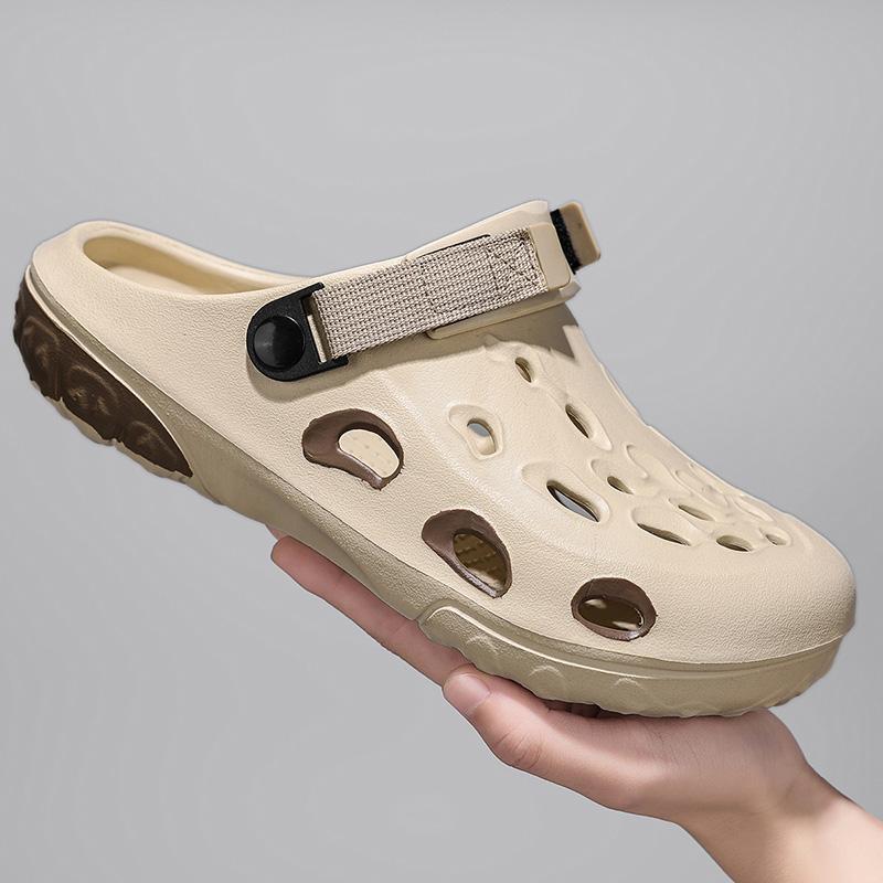 Новые мужские клоги, тапочки, сандалии, мужская садовая обувь, плоские мягкие сандалии, мужские кроссовки, уличные шлепанцы, домашние клоги