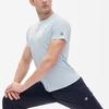 Fila Athletics Fitness Однотонная футболка с логотипом, вязаная, влагоотводящая, быстросохнущая, с коротким рукавом, мужская, топы, светло-дымчато-голубая, A11M221109F-BU