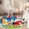 Sonic Round Floor Mat Perfect for Kitchen Outdoor Entryway Game Room Anti-slip Round Rug Anime Office Decor Wedding Party Gift