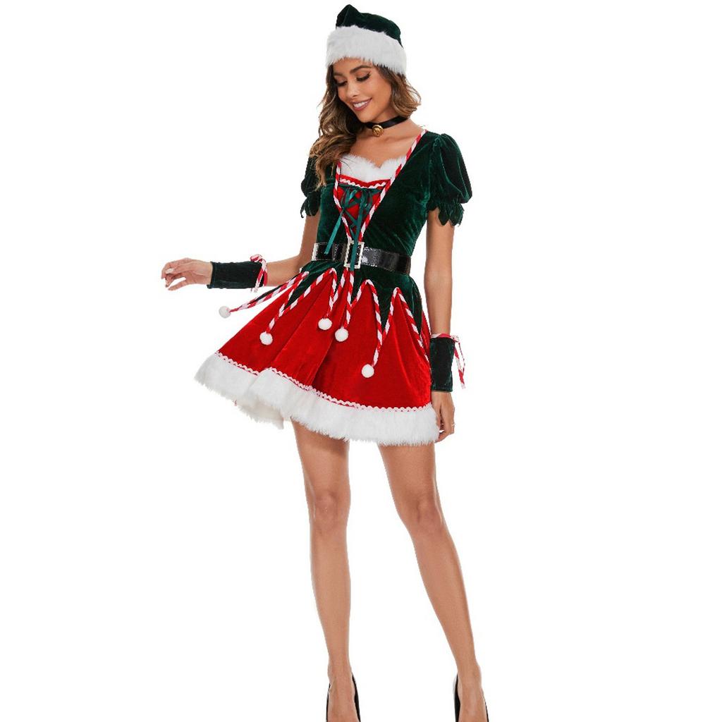 Women's Christmas Party Holiday Party Hooded Suit Costume