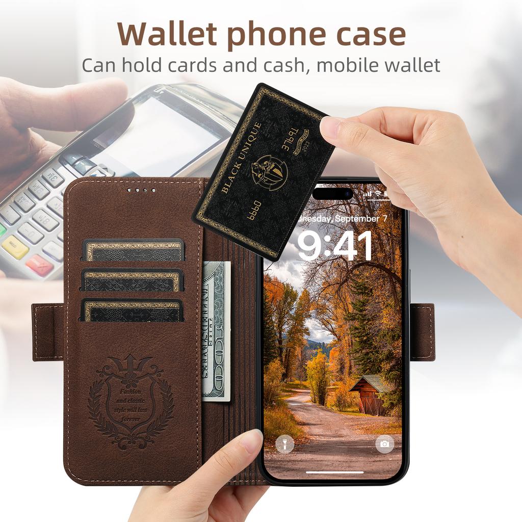 SUTENI Luxury Wallet Leather Magsafe Card Holder Flip Magnetic Phone Case For iPhone 16 15 14 13 12 Pro Max Plus Cover
