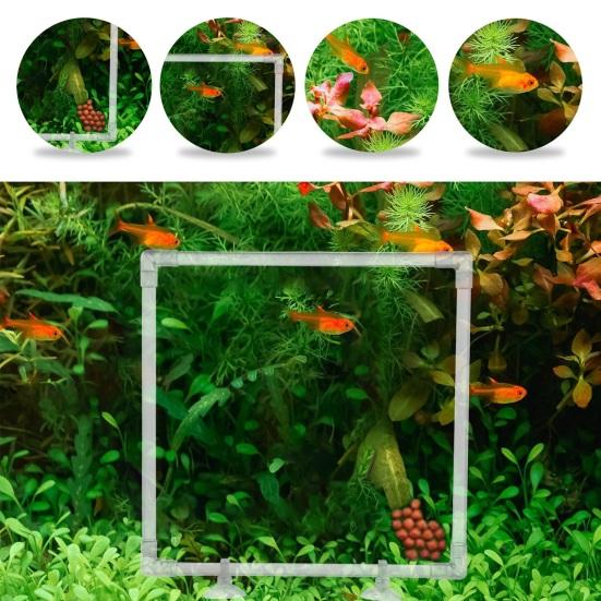 Кольцо для кормления рыбок, плавающая кормушка для аквариума, квадратное кольцо с присоской, аксессуары для аквариума для золотых рыбок гуппи, бетта