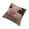 Polite Cat Meme Pillowcase Printing Fabric Cushion Cover Decor Pillow Case Cover Home Zipper 18''