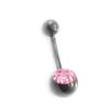 Les Trésors De Lily [I9488] - Pink 'Crystal' Body Piercing