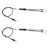 Throttle Cable Black 01 0813 Metal Pull Push Throttle Cable Replacement for Banshee 350 YFZ350 1987‑2006