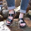 Summer Genuine Leather Men's Sandals Non-slip Thick Bottom Soft Breathable Beach Shoes Two-wear Outdoor Sports Leisure Sandals