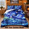 Blue Lock Custom Name 3Pcs Bedding Set 1 Bed Sheet 2 Pillowcases Bedroom Home Decor